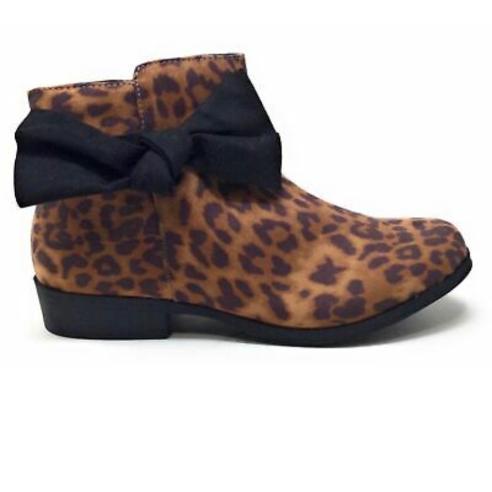 MIA Shoes Big Girl's Sami Pull On Ankle Boots Cheetah Nova